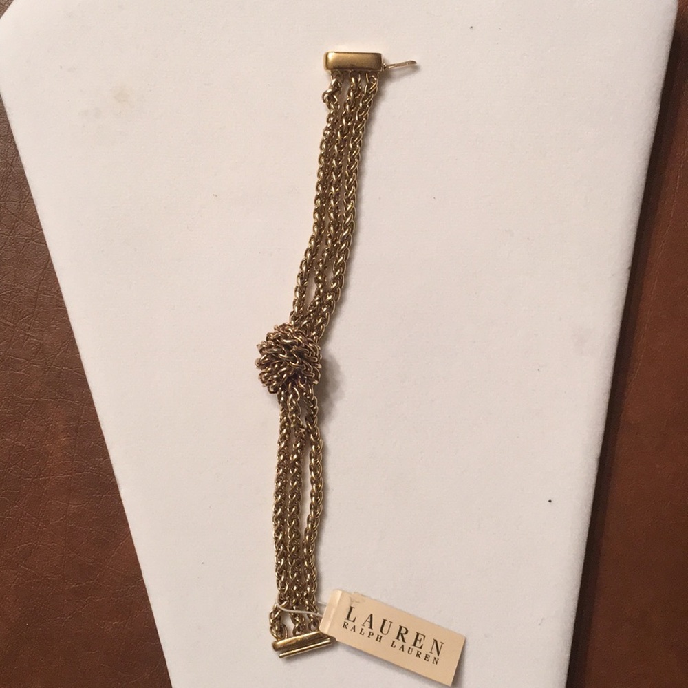 NWT Ralph Lauren gold tone bracelet nautical knot